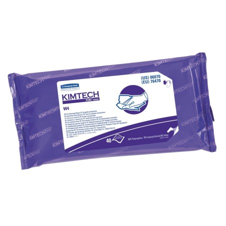 KIMTECH PURE* W4 Pre-Saturated NON-sterile Wipers, Pk 40, Catalog 06070