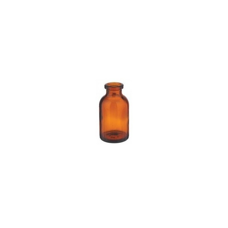 Molded 20ml Amber Serum Bottle Vials, USP Type 1, 32x58mm, tray of 110 pieces