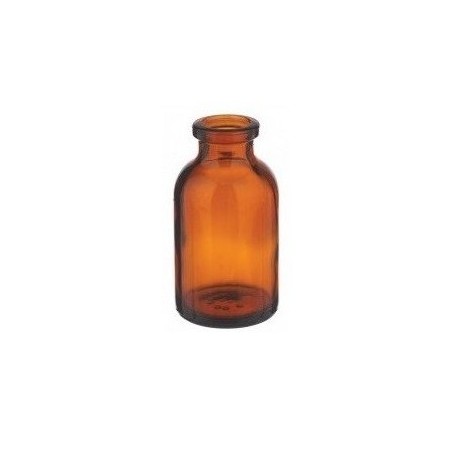 Molded 20ml Amber Serum Bottle Vials, USP Type 1, 32x58mm, tray of 110 pieces