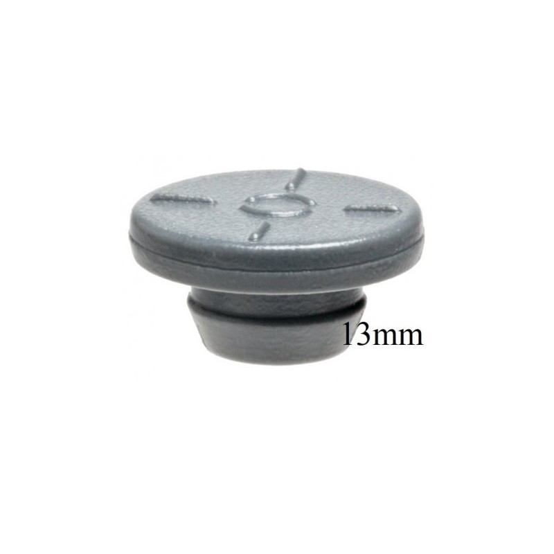 13mm Round Bottom Vial Stoppers, Bromobutyl Straight Plug, pack of 100