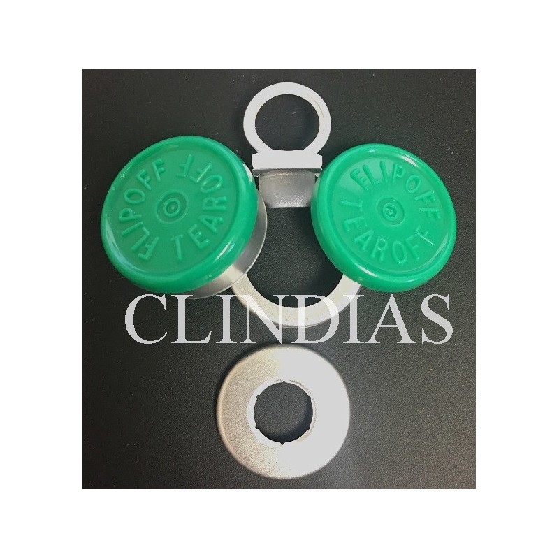 West Pharmaceutical Services manufactured 20mm Flip Off-Tear Off® Vial Seals, Green, Bag 1000