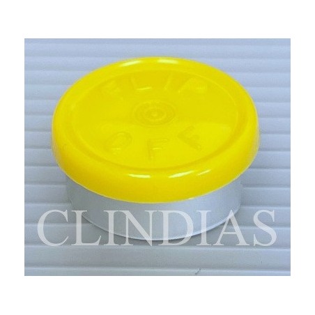 Yellow 20mm Flip Off® Vial Seals, Bag of 1000