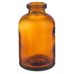 Molded 30ml Amber Serum Bottle Vials, USP Type 1, 37x66mm, tray of 90 pieces