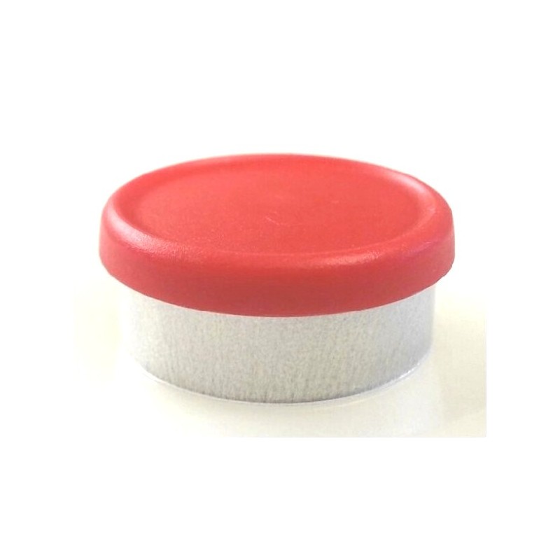 Red 20mm Matte Flip Cap Vial Seals, West Pharmaceutical, Bag of 1,000