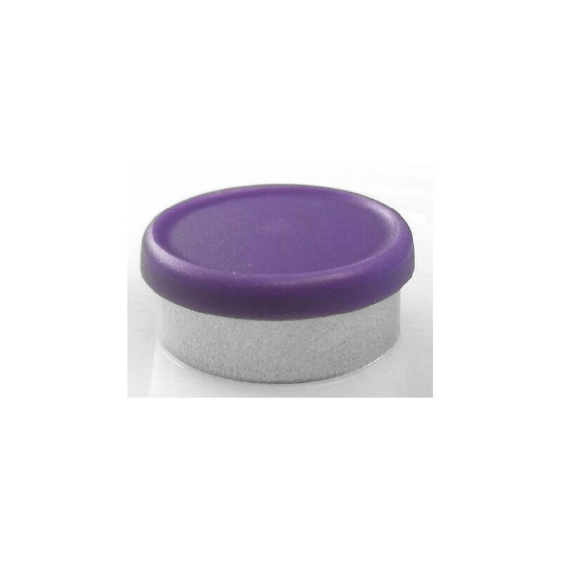 Purple 20mm Matte Flip Cap Vial Seals, West Pharmaceutical, Bag of 1,000