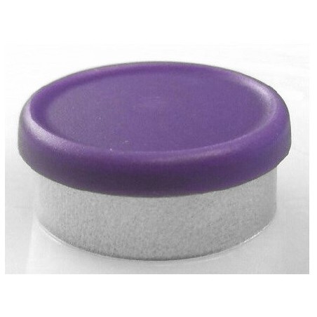 Purple 20mm Matte Flip Cap Vial Seals, West Pharmaceutical, Bag of 1,000