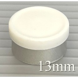 White 13mm West Matte Flip Cap Vial Seals, Bag of 1,000