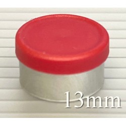 Red 13mm West Matte Flip Cap Vial Seals, Bag of 1,000