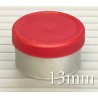 Red 13mm West Matte Flip Cap Vial Seals, Bag of 1,000