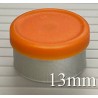 Rust Orange 13mm West Matte Flip Cap Vial Seals, Bag of 1,000