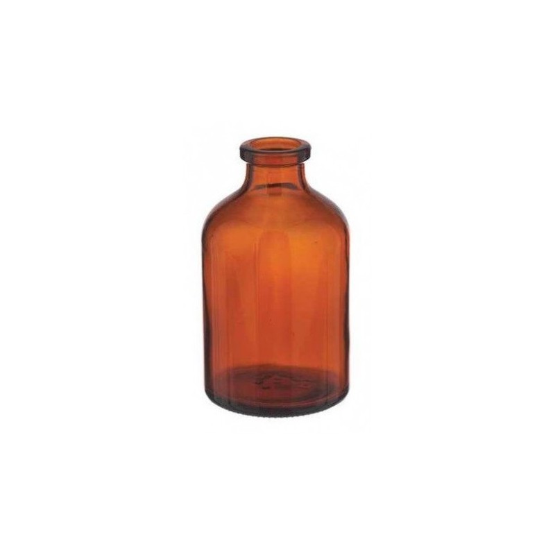 Molded 50ml Amber Serum Bottle Vials, USP Type 1, 43x73mm, tray of 68 pieces