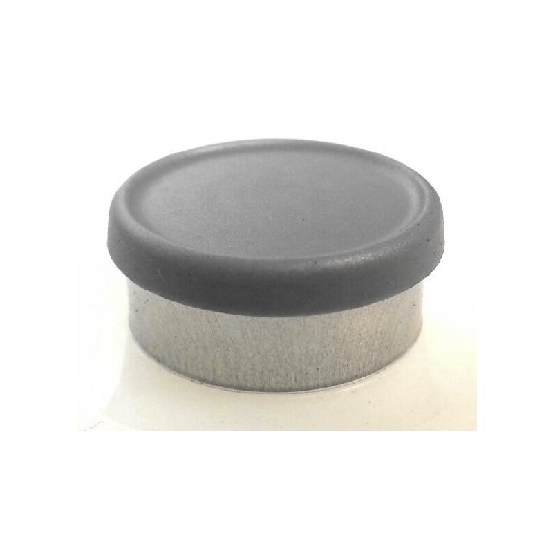 Dark Gray 20mm Matte Flip Cap Vial Seals, West Pharmaceutical, Bag of 1,000