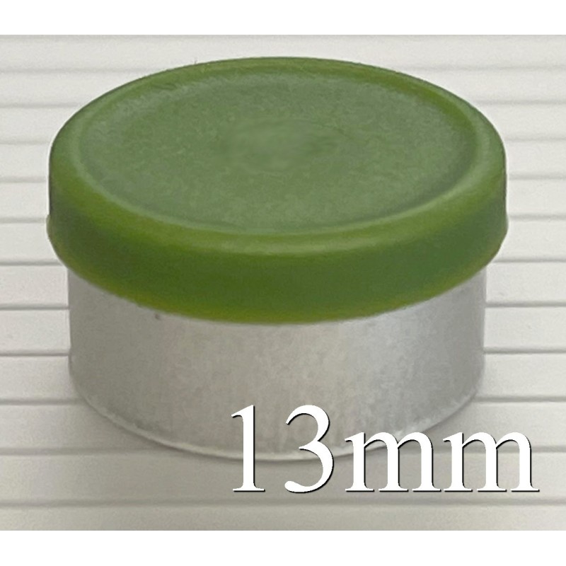 Avocado Green 13mm West Matte Flip Cap Vial Seals, Bag of 1,000