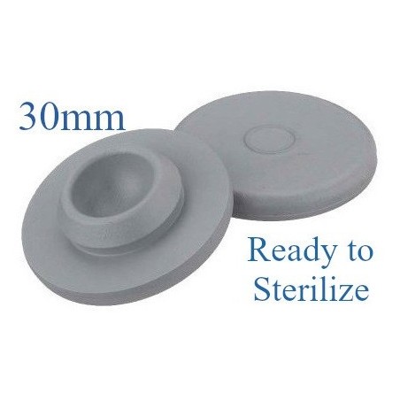 Ready To Sterilize 30mm Vial Stoppers, Bag of 1,000 Pieces