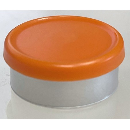 Rust Orange 20mm Matte Flip Cap Vial Seals, West Pharmaceutical, Bag of 1,000