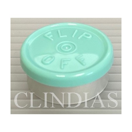 Faded Turquoise Blue 20mm Flip Off® Vial Seals, Bag of 1000