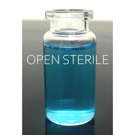 ISO 10R open sterile 10ml vials in nested tray configuration.