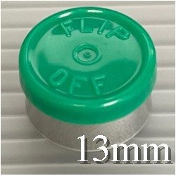 Green 13mm Flip Off® Vial Seals, West Pharmaceutical, Bag of 1,000