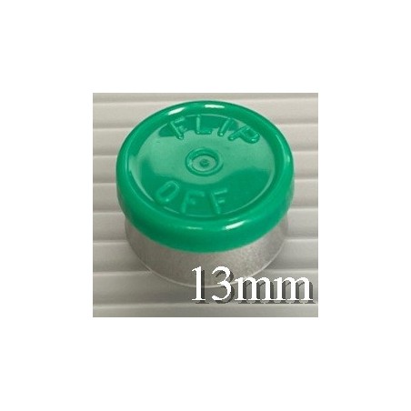 Green 13mm Flip Off® Vial Seals, West Pharmaceutical, Bag of 1,000