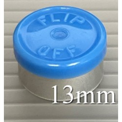 Light Blue 13mm Flip Off® Vial Seals, West Pharmaceutical, Bag of 1,000