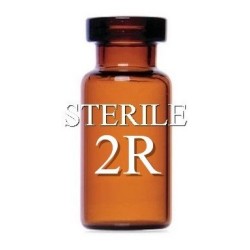 ISO 2R Amber Open Sterile Nested Vials, USP Type 1, Tray of 228