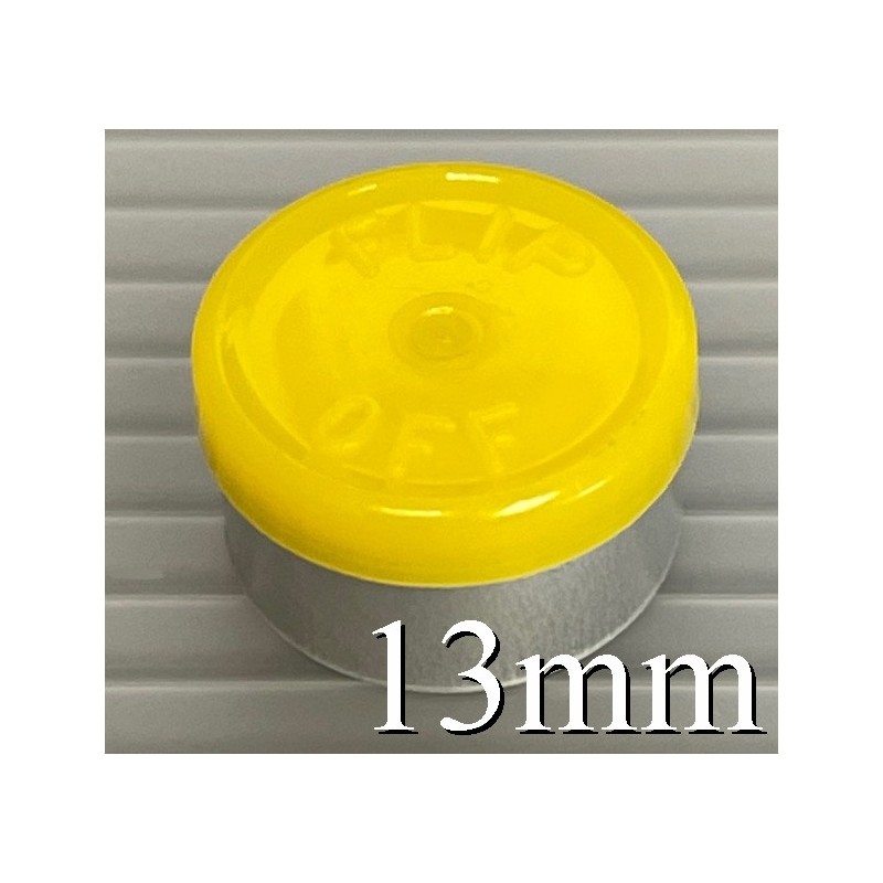 Yellow 13mm Flip Off® Vial Seals, West Pharmaceutical, Bag of 1,000