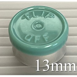 Slate Blue Green 13mm Flip Off® Vial Seals, West Pharmaceutical, Bag of 1,000