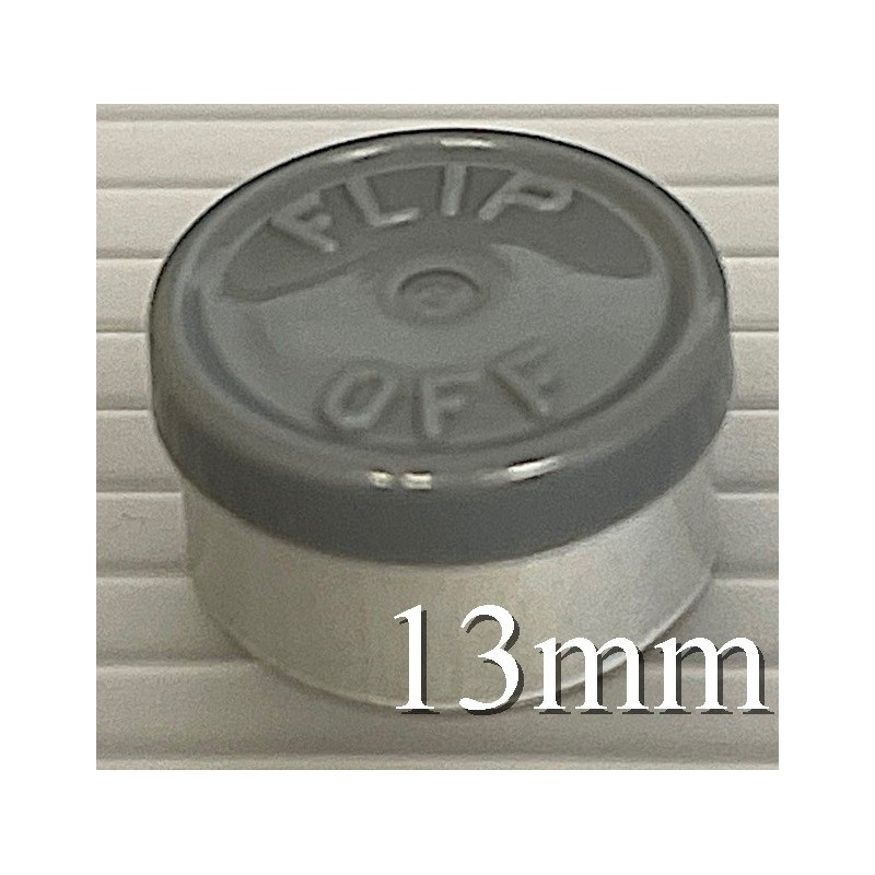 Dark Gray 13mm Flip Off® Vial Seals, West Pharmaceutical, Bag of 1,000