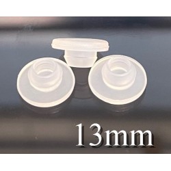 13mm Solid Silicone Silica Gel Vial Stoppers, Pack Of 100