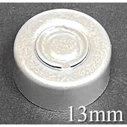 13mm Aluminum Center Tear Vial Seals, Silver, Bag of 1,000