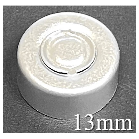 13mm Aluminum Center Tear Vial Seals, Silver, Bag of 1,000