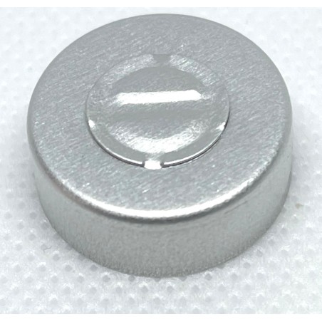 20mm Center Tear Out Unlined Aluminum Vial Seals, Natural Silver Color, Bag of 1000