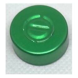 20mm Center Tear Out Unlined Aluminum Vial Seals, Green, Bag of 1000