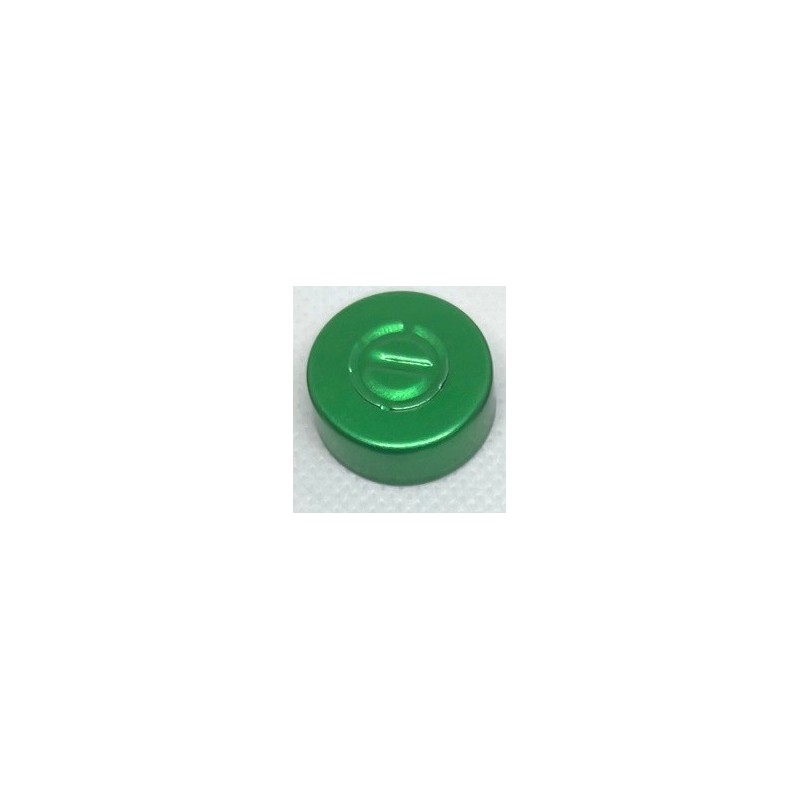 20mm Center Tear Out Unlined Aluminum Vial Seals, Green, Bag of 1000