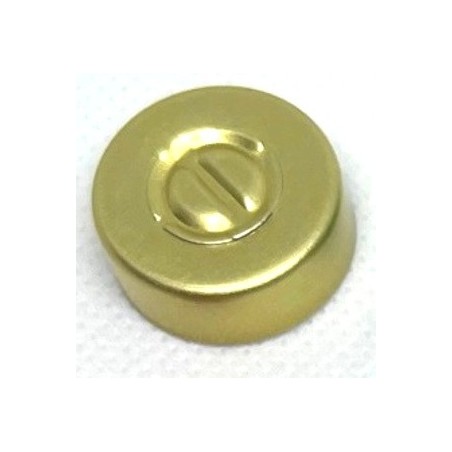 20mm Center Tear Out Unlined Aluminum Vial Seals, Gold Color, Bag of 1000