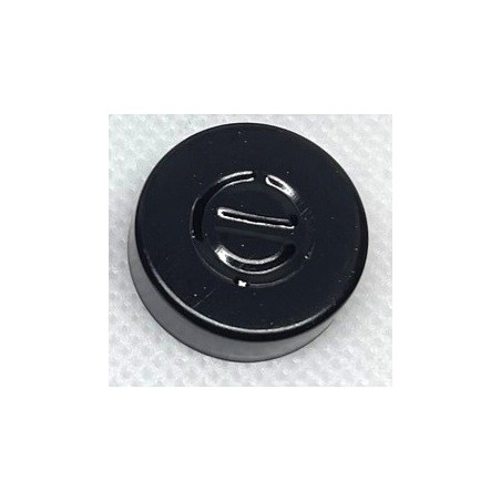 20mm Center Tear Out Unlined Aluminum Vial Seals, Black Color, Bag of 1000