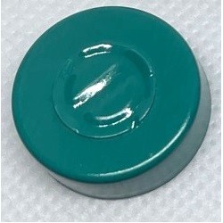 20mm Center Tear Out Unlined Aluminum Vial Seals, Turquoise Blue Green, Bag of 1000