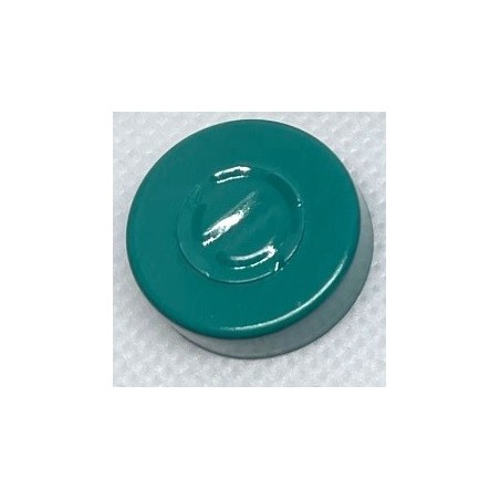 20mm Center Tear Out Unlined Aluminum Vial Seals, Turquoise Blue Green, Bag of 1000