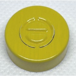 20mm Center Tear Out Unlined Aluminum Vial Seals, Yellow Color, Bag of 1000