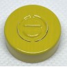 20mm Center Tear Out Unlined Aluminum Vial Seals, Yellow Color, Bag of 1000