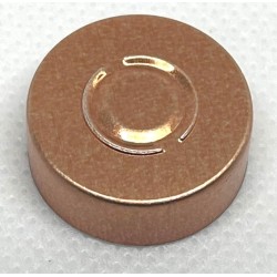 20mm Center Tear Out Unlined Aluminum Vial Seals, Copper Color, Bag of 1000