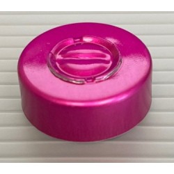 20mm Center Tear Out Unlined Aluminum Vial Seals, Wine Pink, Bag of 1000