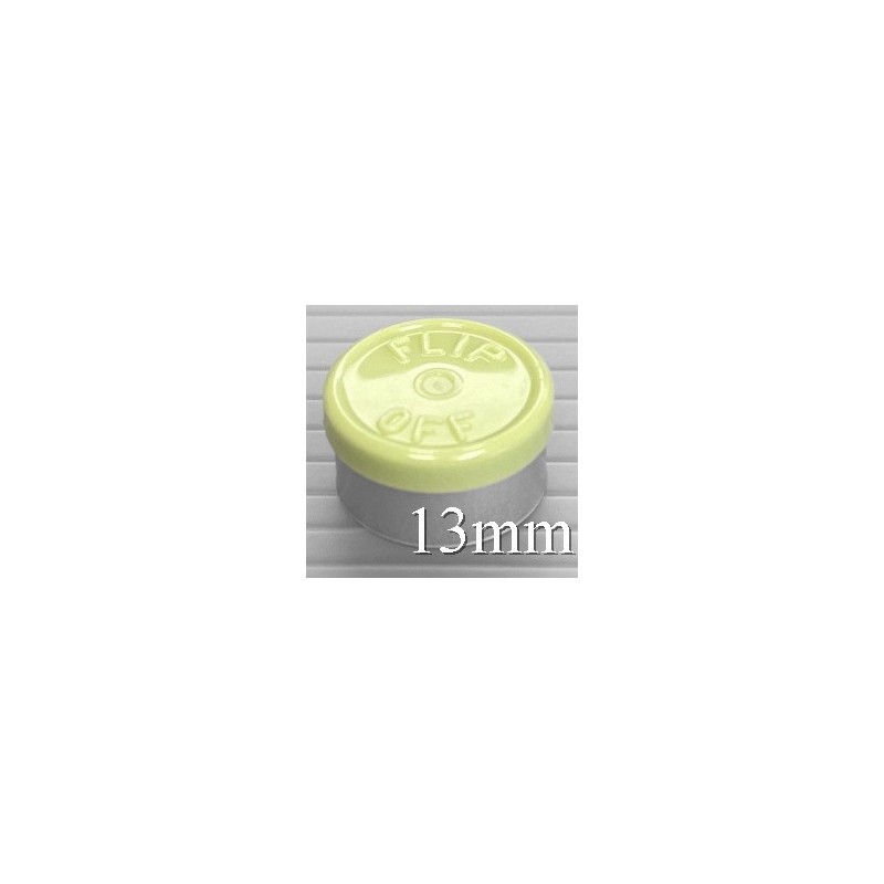 Faded Light Green 13mm Flip Off® Vial Seals, West Pharmaceutical, Bag of 1,000