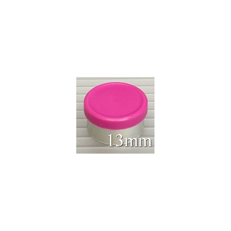 Magenta 13mm West Matte Flip Cap Vial Seals, Bag of 1,000