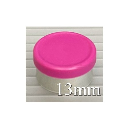 Magenta 13mm West Matte Flip Cap Vial Seals, Bag of 1,000