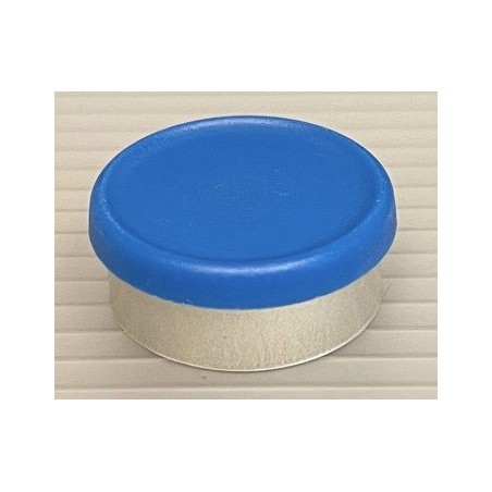 Royal Blue 20mm Matte Flip Cap Vial Seals, West Pharmaceutical, Bag of 1,000