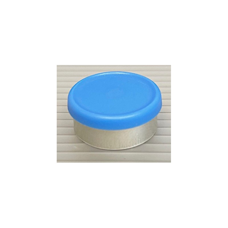 Light Blue 20mm Matte Flip Cap Vial Seals, West Pharmaceutical, Bag of 1,000