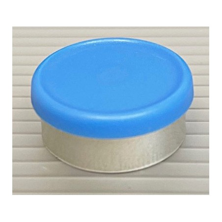 Light Blue 20mm Matte Flip Cap Vial Seals, West Pharmaceutical, Bag of 1,000