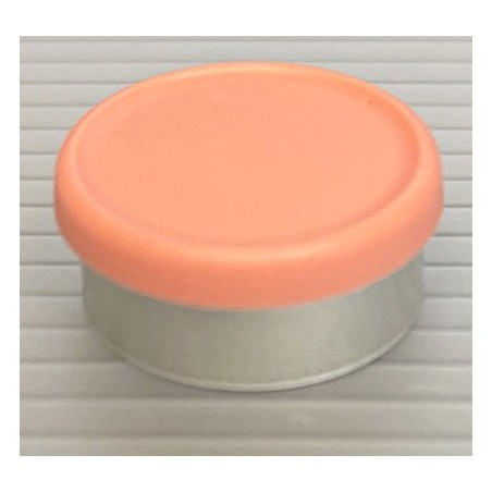 Peach color 20mm Matte Flip Cap Vial Seals, West Pharmaceutical, Bag of 1,000