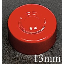 13mm Aluminum Center Tear Vial Seals, Red, Bag of 1,000